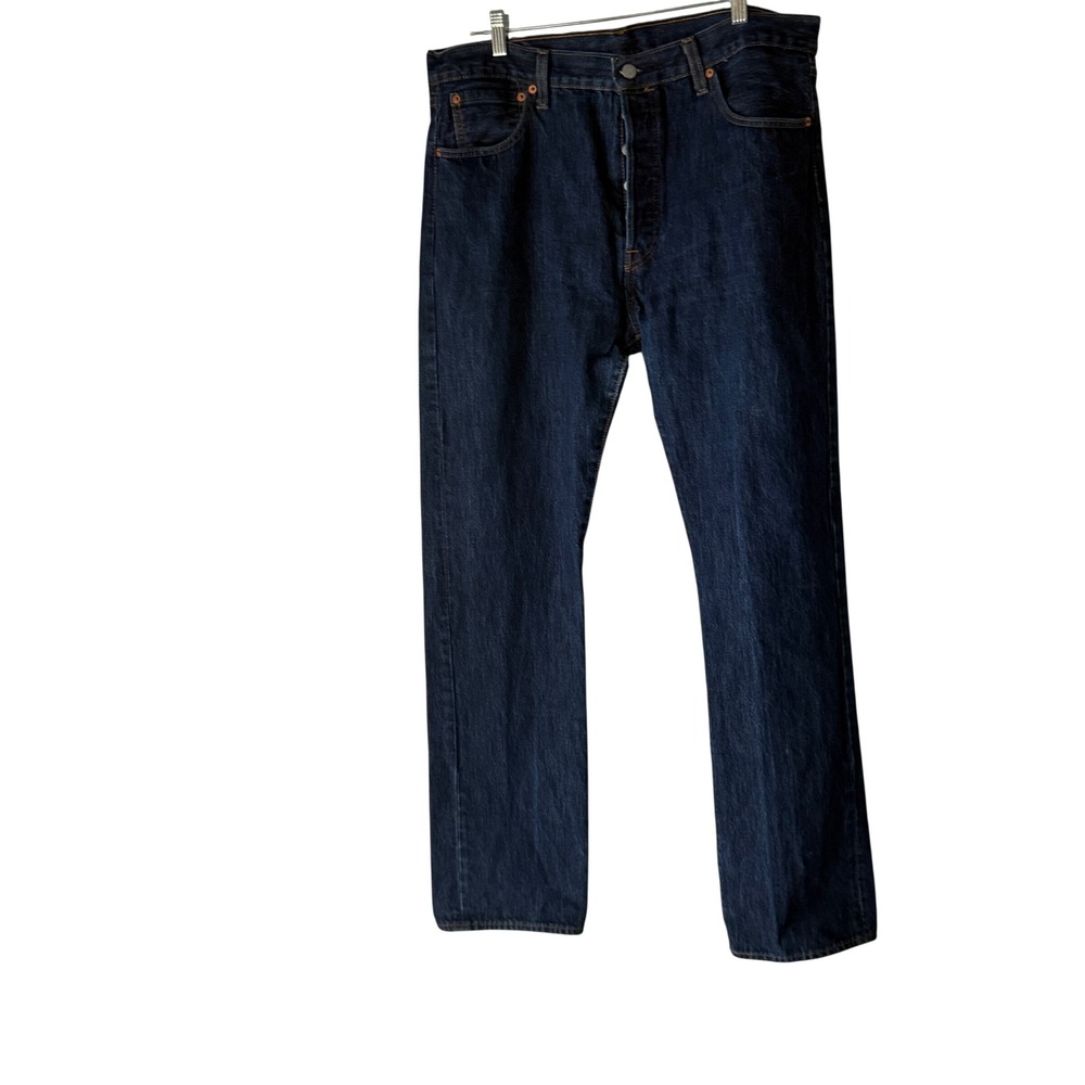 Levi's 501 Vintage 90s Y2k Button Fly Dark Wash Straight Leg Jeans Men's 36x36